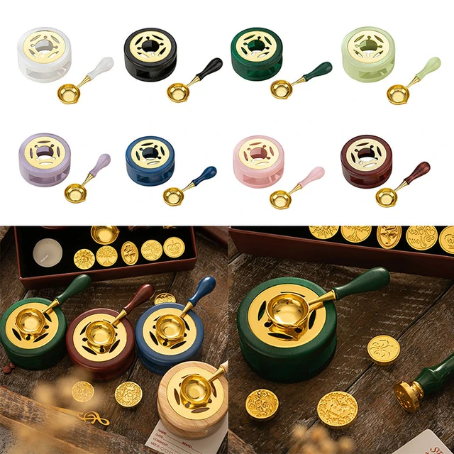 Wax Seal Stamp Kits, Sealing Wax Beads, Wax Stamp Heads with Wax Melting  Spoon DropShip - AliExpress