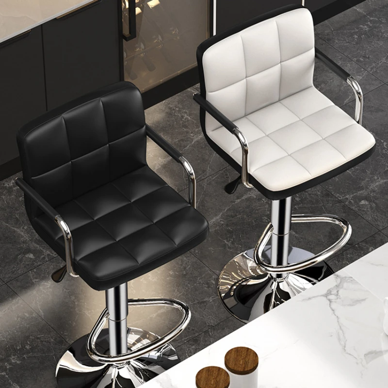 

Swivel Armchair Bar Chairs Nordic Waiting Luxury Counter Stool Bar Chairs Ergonomic Barber Taburete Alto Poltrona Home Furniture