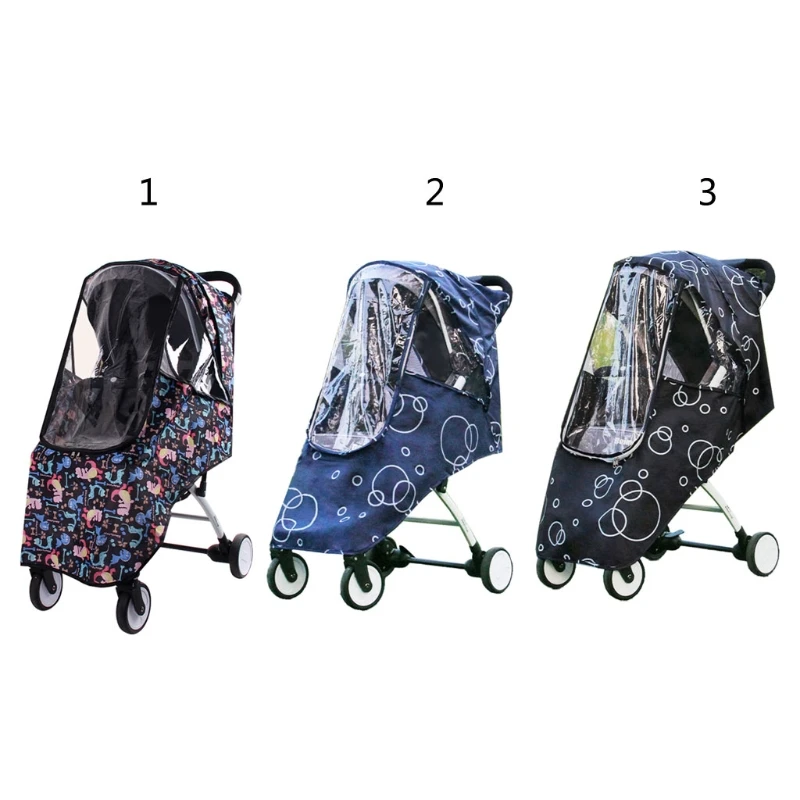 Universal Waterproof Winter Thicken Rain Cover Wind Dust  Full Raincoat for Baby Stroller Accessories Pushchairs