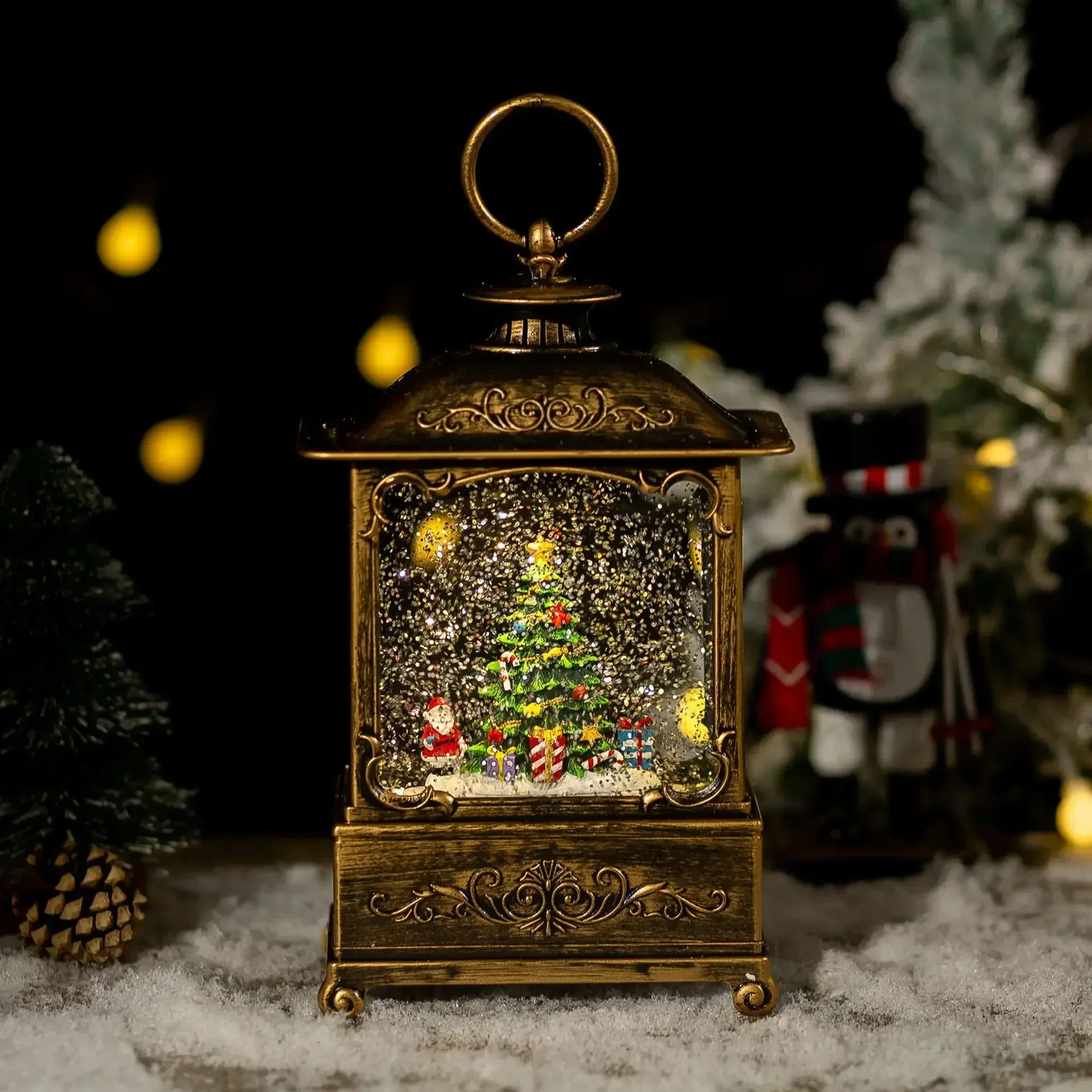 Christmas Decorations Ornaments Wind Lamps Christmas Crystal Lights Music Box Children's Birthday Christmas Gift Home Accessorie 3