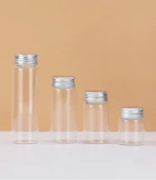 1pc  5/6/8/10/14/20/25ml Glass Clear Empty Seal Bottles Solid Powder Medicine Pill Vial Container Reagent Packing Bottle 2