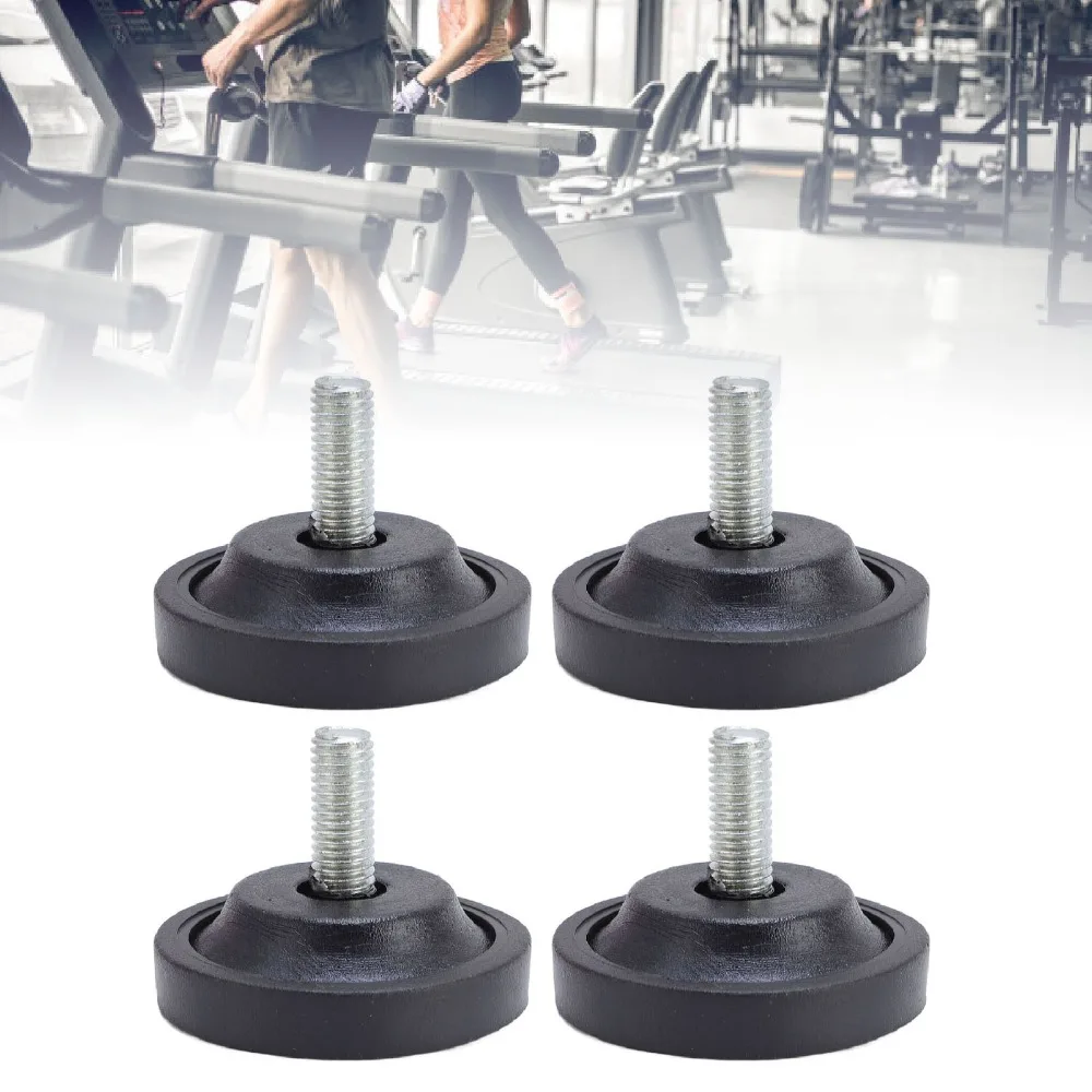 4pcs M10 고무 발에 나사가 있는 나사형 나사 검정색 직경 58mm 조정 가능한..