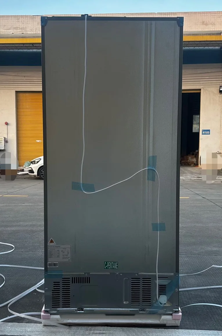 French Four Door Refrigerator With Water Dispenser Air Cooled Frost Free Large Capacity Household Fridge