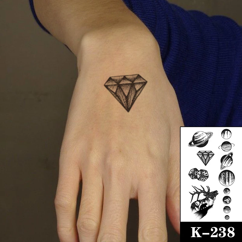 

Temporary Tattoo Sticker Galaxy Diamond Elk Totem Waterproof Body Art Butterfly Flowers Fake Tattoos Flash Tatoos for Men Women
