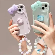 3D Sanrio Bowknot Hello Kitty Soft TPU Case For Samsung Galaxy A04 A04S A04E A13 A73 A12 A22 A32 A52 A52S A72 A51 A71 A30 Cover
