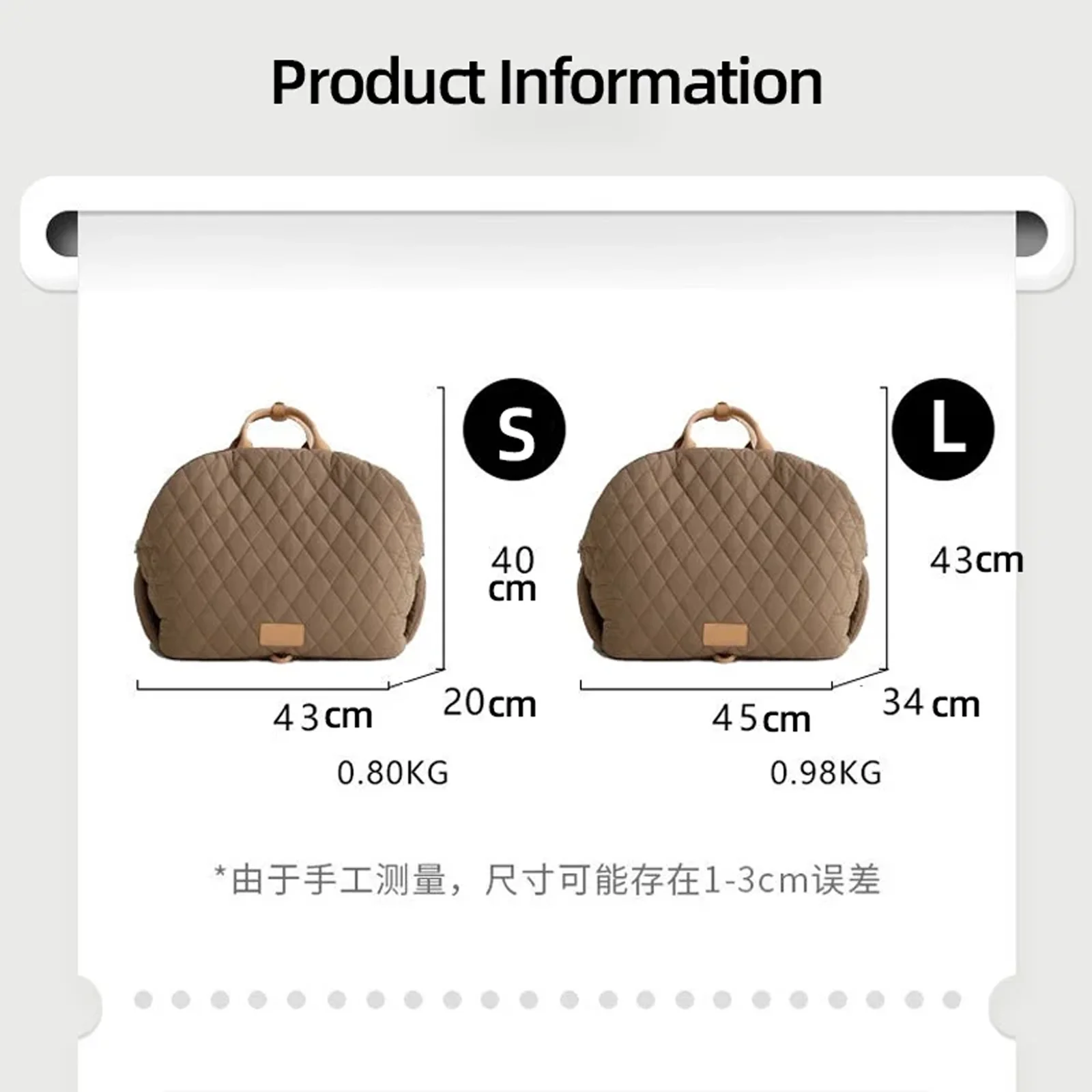 Casual Fashion Luxury Pet Dog Cat Carrying Tote Bag Dog Car Carrier Booster Seat Pet Carriers