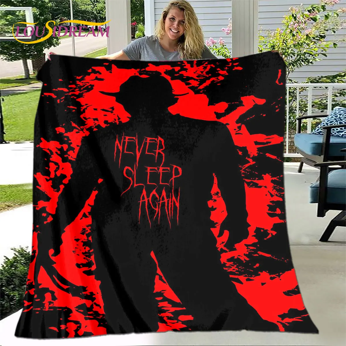 

Horror Movie Characters Chucky Freddy Clown Blanket,Flannel Blanket Throw Blanket,Warm Blanket for Living Room Bedroom Beds Sofa