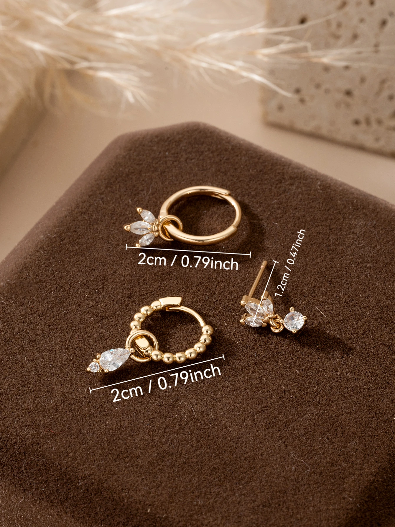 Retro Fashion Cube Earrings Womens Party Date Wedding Jewelry