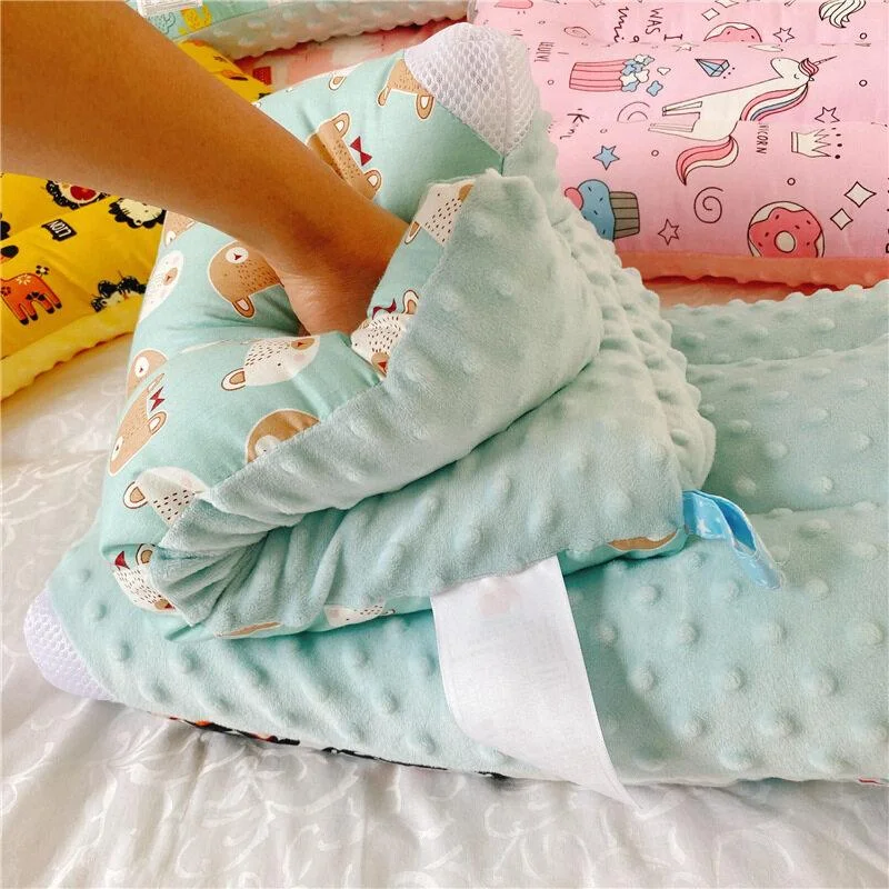 Soft Gauze Baby Pillow Comfortable Doudou velvet pillow For Newborns Baby Sleep Headrest Breathable Infant Kids Pillow 3