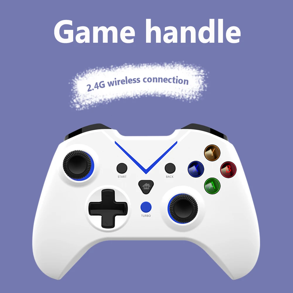 2.4G Gamepad Dual Vibration Wireless Games Handle Six AxisTurbo Function Gaming Accessories for Xbox One PC Windows 10/8/7
