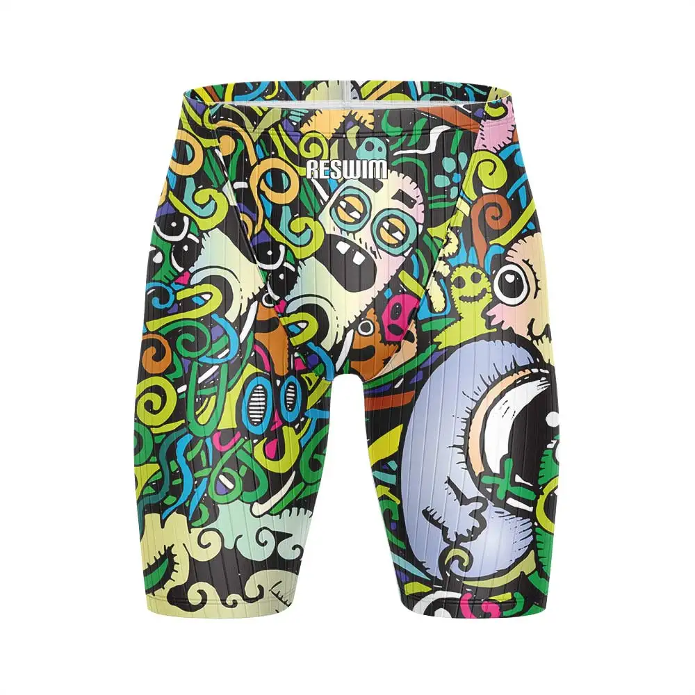 Men's Swim Jammer Swimsuit Shorts Plus Size 6XL Swimming Trunks Athletic Training Swimwear Man Endurance Beach Swimsuit