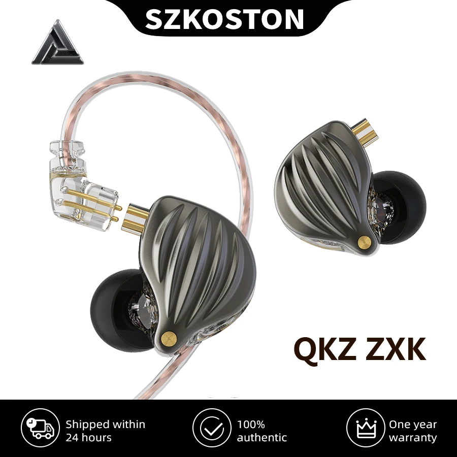 

Original QKZ ZXK HiFi Earphone Copper Driver Sports Noise Cancelling Music Monitor Headset Bass Earbuds Wired Headphone With Mic