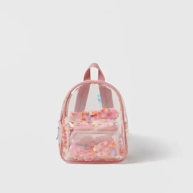 Trendy Design Children's Transparent Backpack Pink Cute Fashion