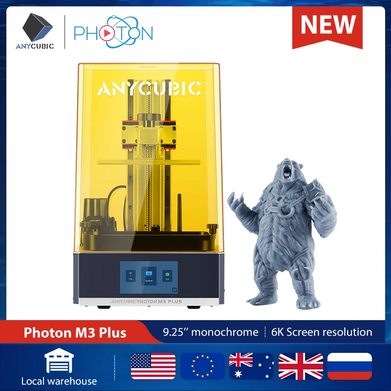 best 3d printer ANYCUBIC Photon M3 Plus Resin 3D Printer 9.25'' LCD SLA UV 3D Resin Printer with 6K Monochrome Screen Large Format 3D Printer 3d print model