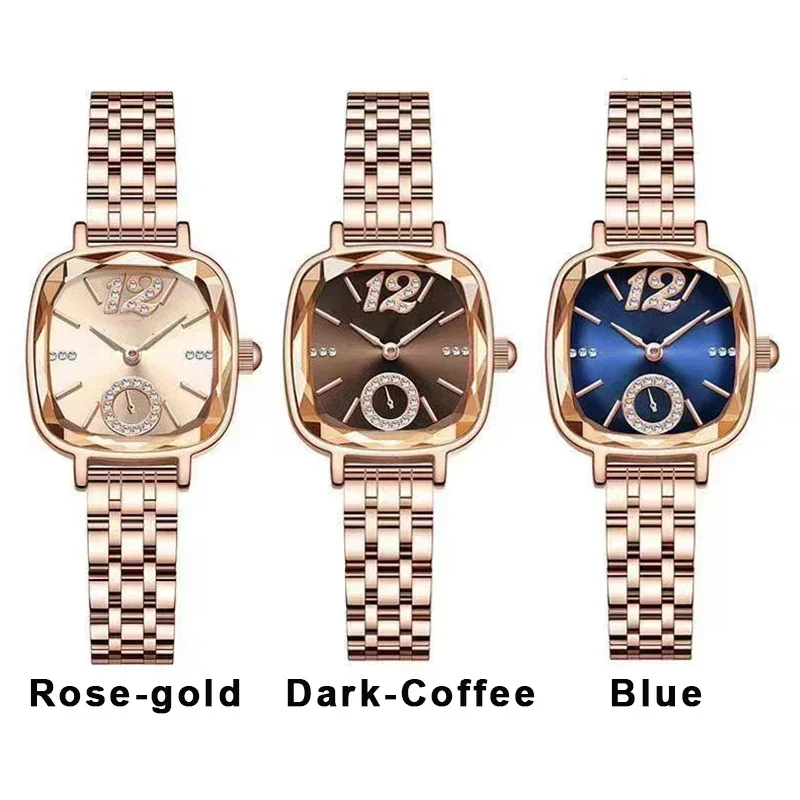 MAYZHISU Women Watch Light Luxury Brand Stainless Steel Ladies Fashion Quartz Watches Business Female Clock Bracelet Wristwatch