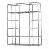 Portable Closet Wardrobe Clothes Rack Storage Organizer With Shelf Blue 53" 4