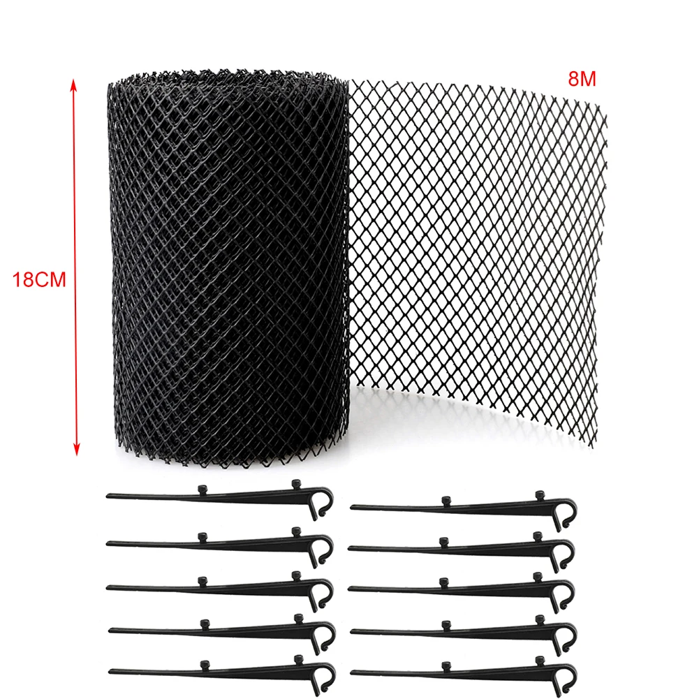 Hardware Tools Gutter Guard Mesh Gutter Guard With 10 Stakes To Protect From Leaves Debris Clogging Downspout Drain