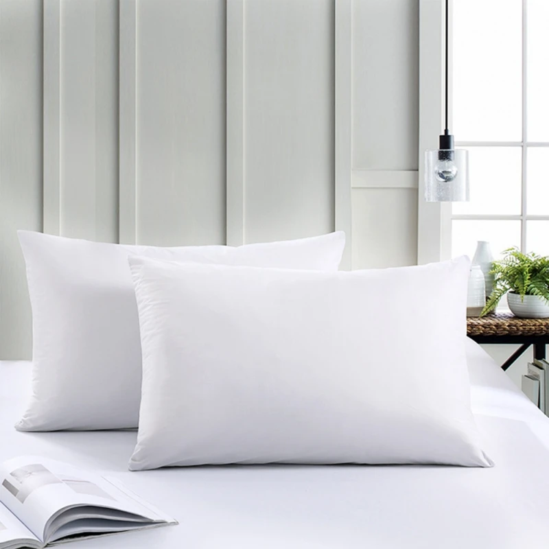 2PC White Pillow Cover Waterproof Pillow Protector Anti Mites Bed Bug Proof Zipper Pillow Cover Allergy Pilow Case 50X70CM 2