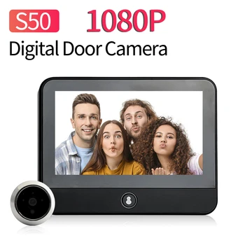 1080P WIFI Peephole Viewer with 4.3 Inch Monitor 120 Degree Wide Angle IR Night Vision Digital Door Camera for Home 1