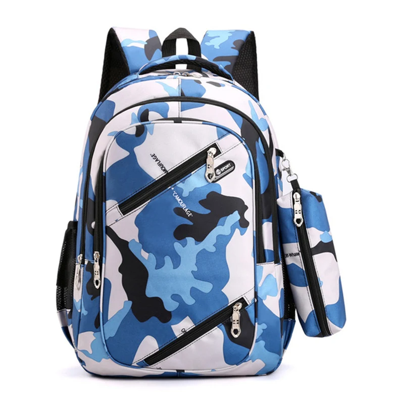 Camouflage Men Backpacks Travel Kids School bag Cool Boy Military School  Bags For Teenage Boys Girls School Backpack sac mochila