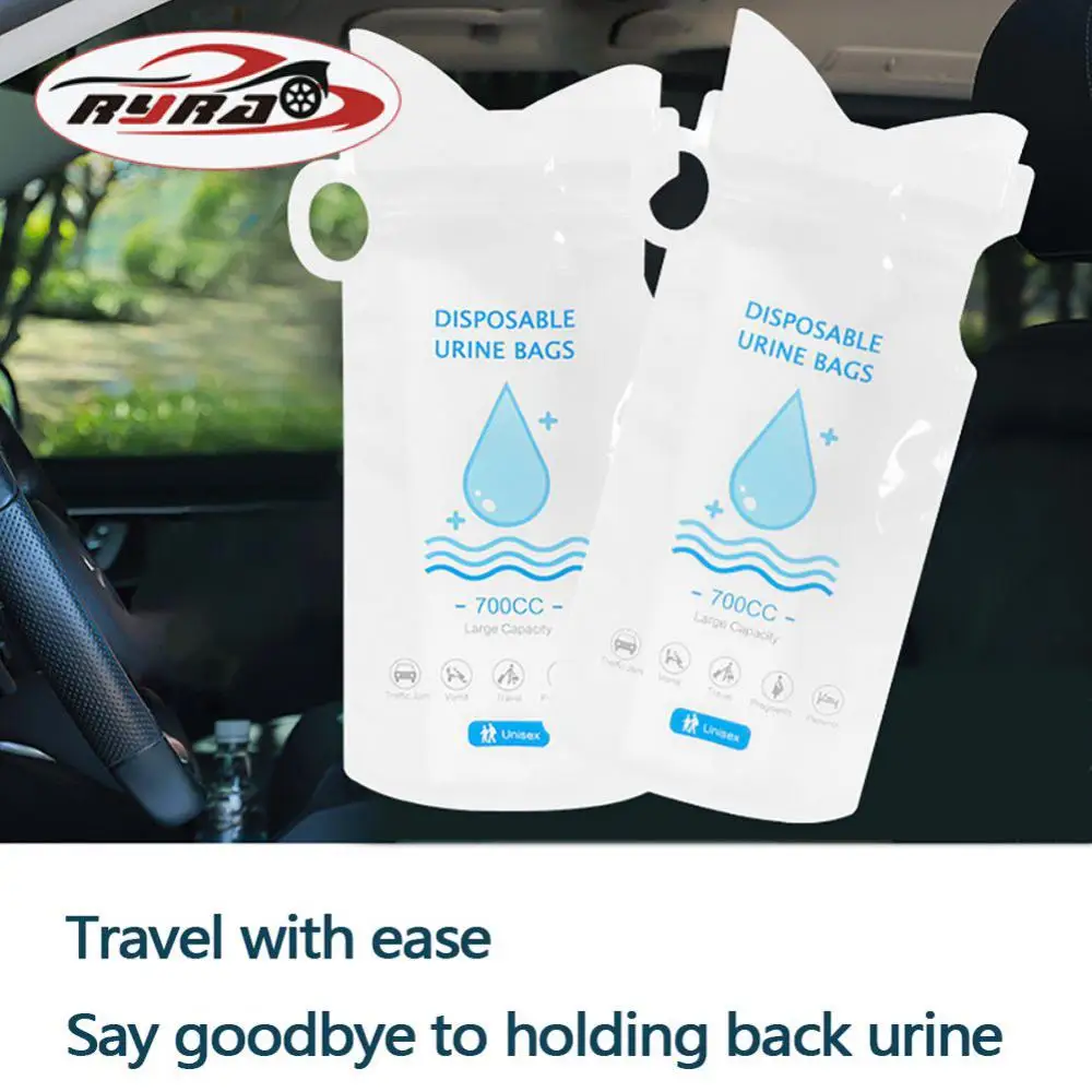 Mobile Toilets Mini Vomit Bags 700cc Urinal Toilet Bag Portable White Emergency Car Supplies Unisex Car Urine Bag Disposable