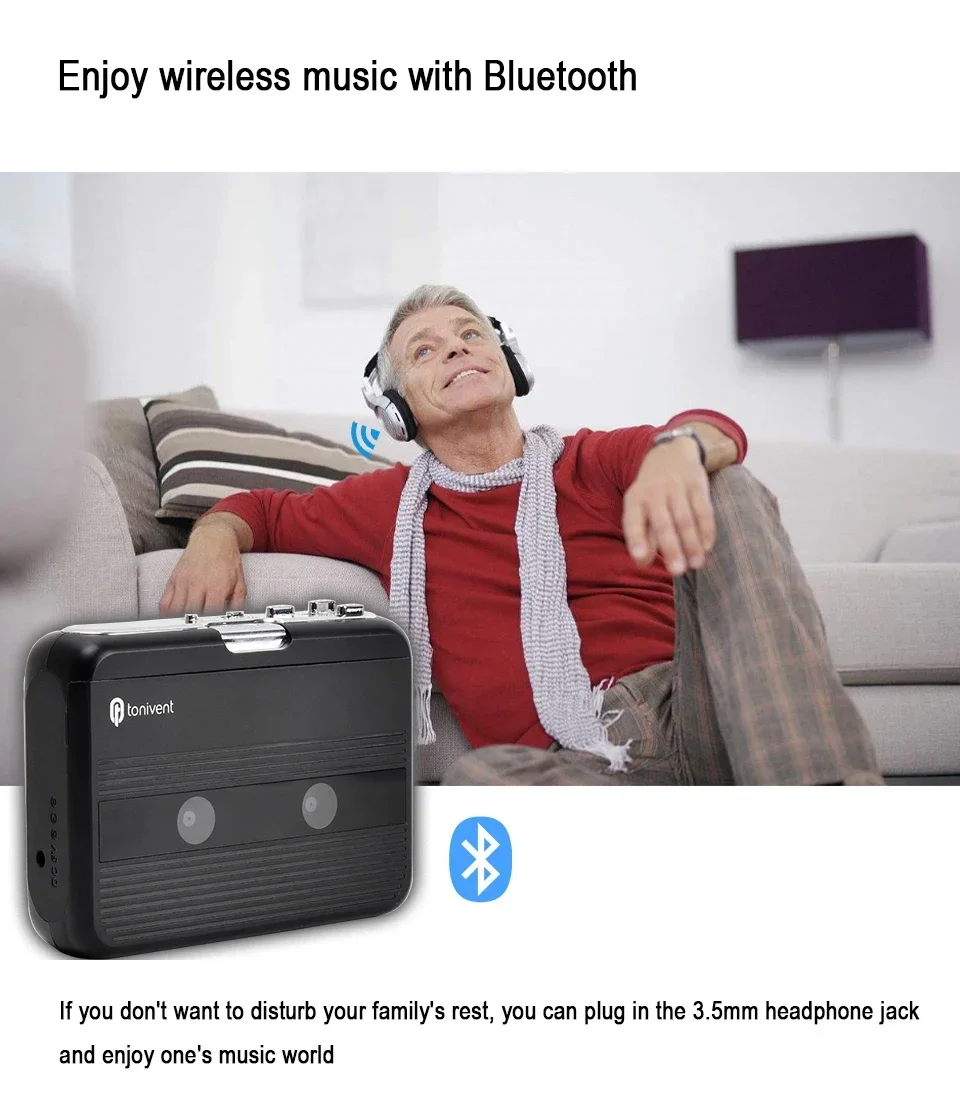 Cassette Player Super Loudspeaker Radio USB Tape Recorders to MP3 Converter AM/FM Radio Walkman Auto Reverse Music Player