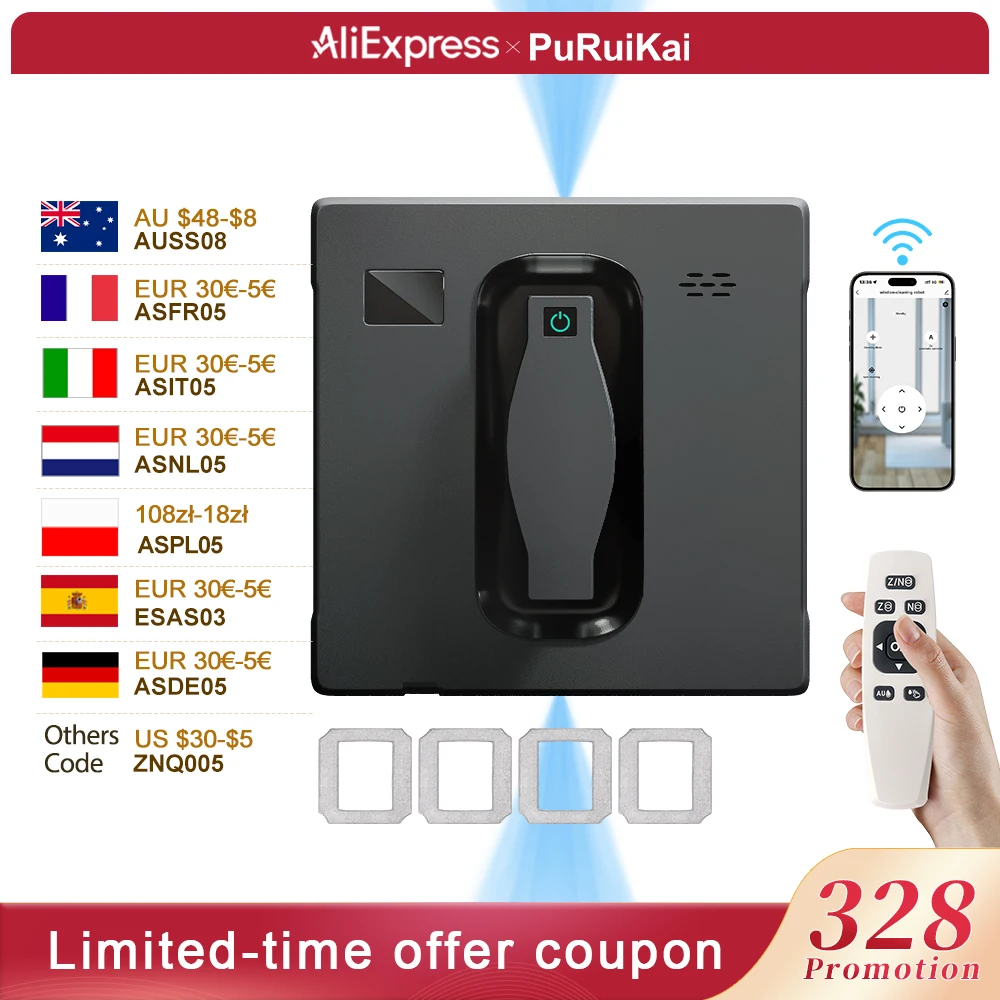 PuRuiKaiRobotWindowCleaner,DualWaterSpray,WithAPPControl,HighVacuumSuction,LaserSensor,HomeWallGlassCleaningRobot-AliExpress6