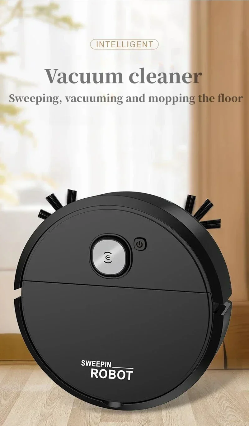 Description Picture 2 of itemNew 3 in 1 Smart Sweeping Robot 4000Pa Vacuum Cleaner Strong Suction Easy To Use Floors Pet Hair Silent Home Cleaning Machine