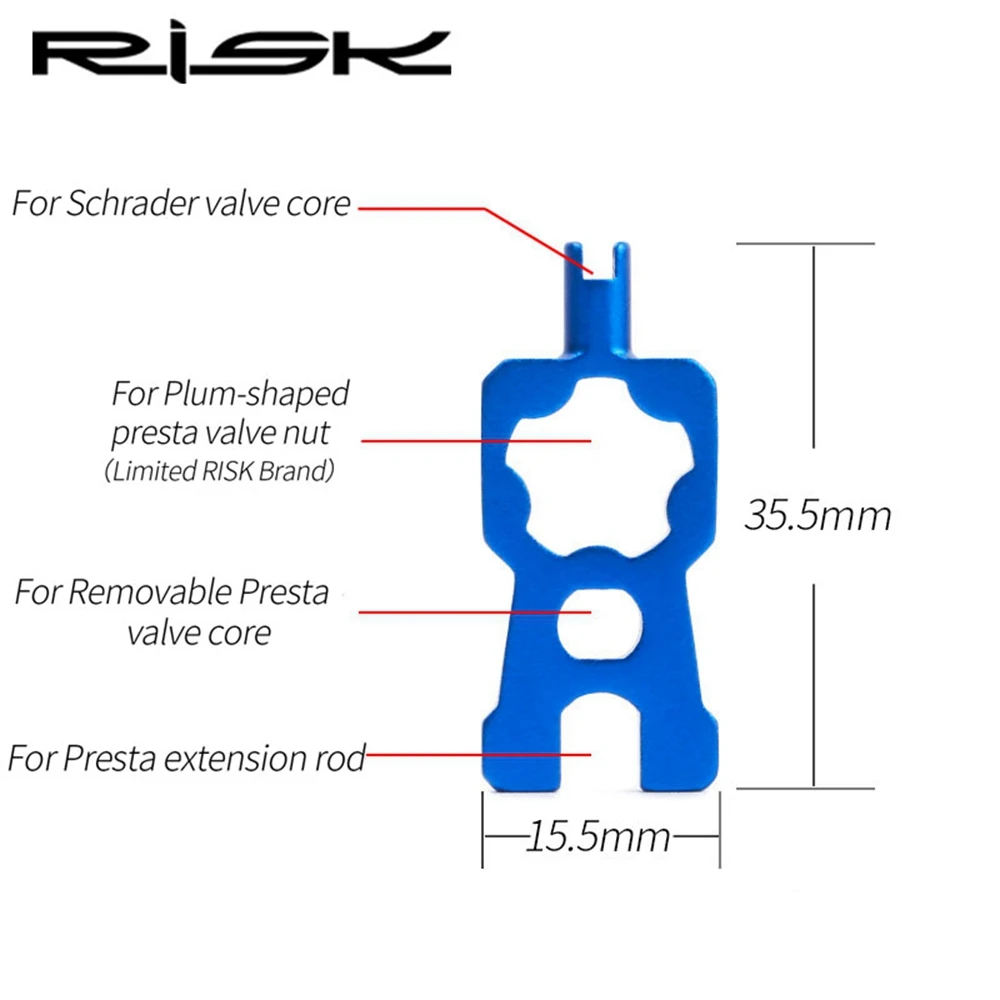 Bicycle Valve Tool 4 IN 1 Portable Bicycle Valve Wrench Multifunction Schrader/Presta Valve Core Disassembly Installation Tools MTB Road Bike