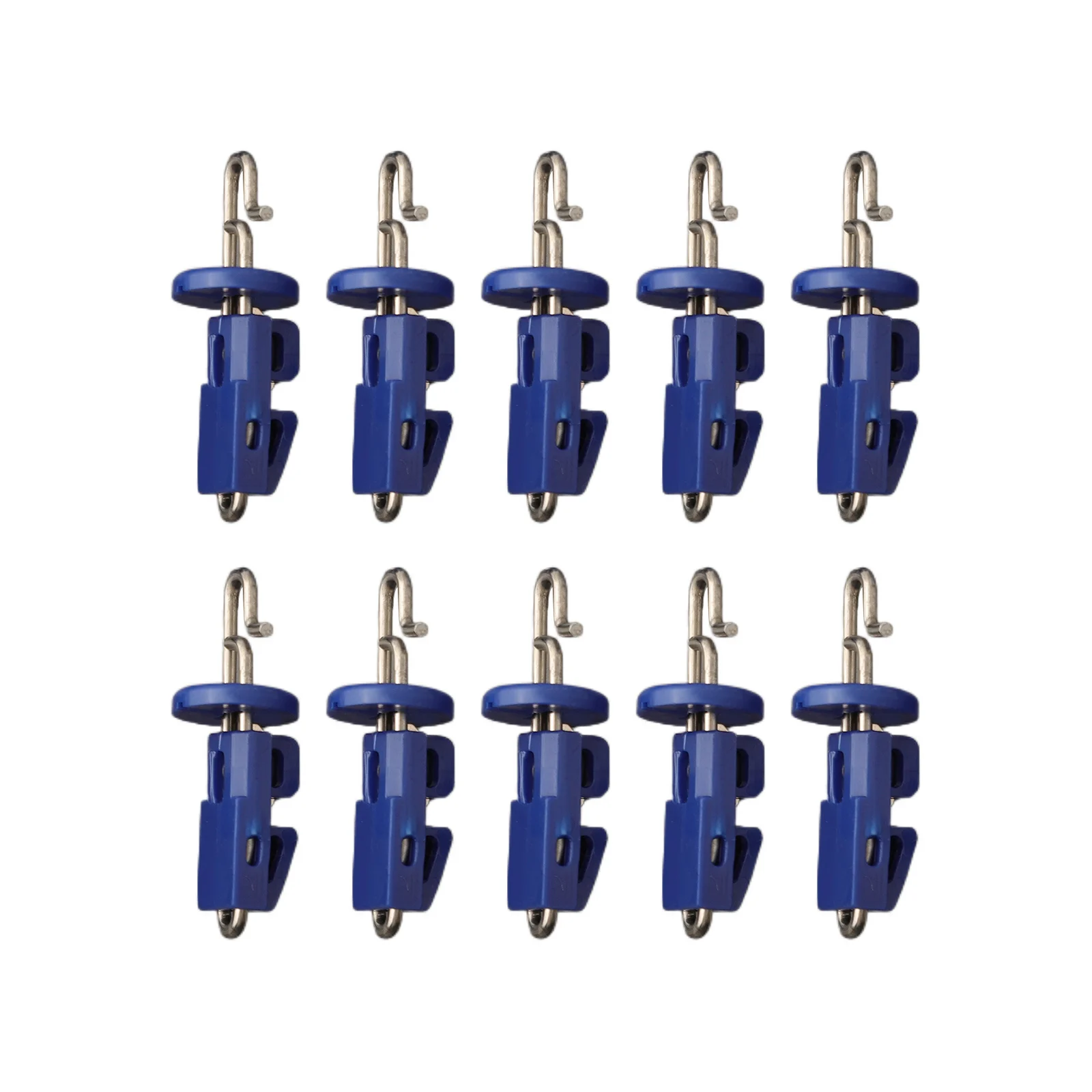 

ABS+Stainless Steel Bait Clips Blue Breakaway Down Fishing Hook Release Clip Solo Splash 10pcs 40*8mm Pratical