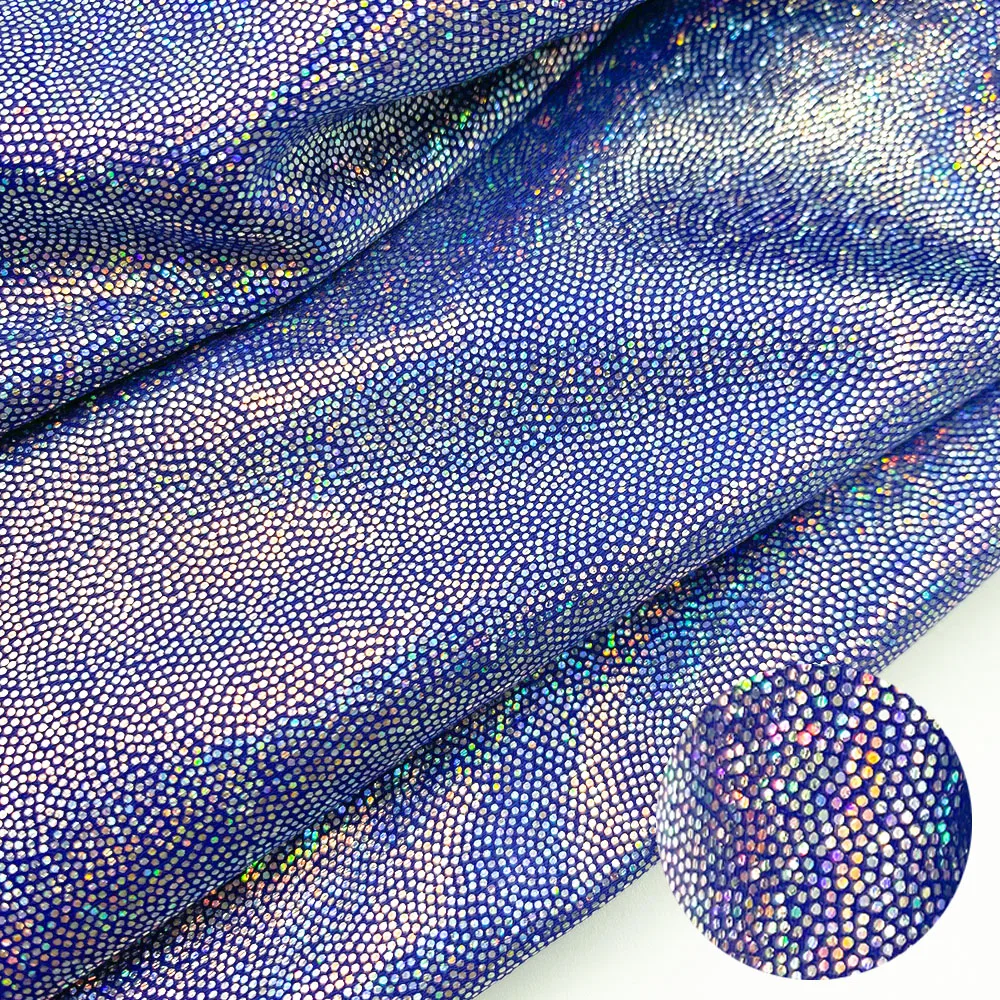 Holographic Glitter Iridescent Polyester Fabric for Fashion and Decor - 150cm Wide