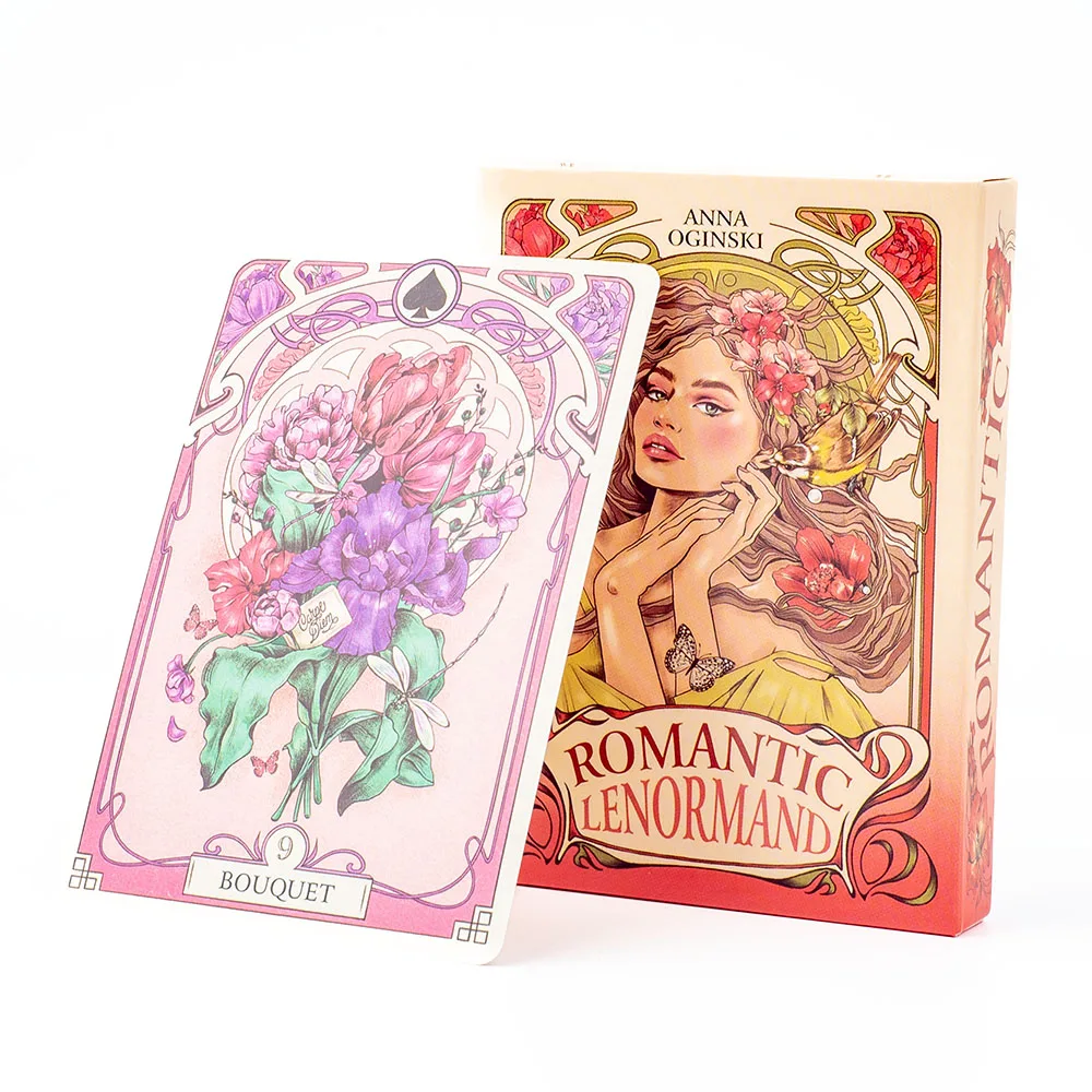 Cards 37Pcs Romatic Lenormand Tarot Deck Full English Version Oracles Deck For Girl Board Games 10.2*7.2Cm