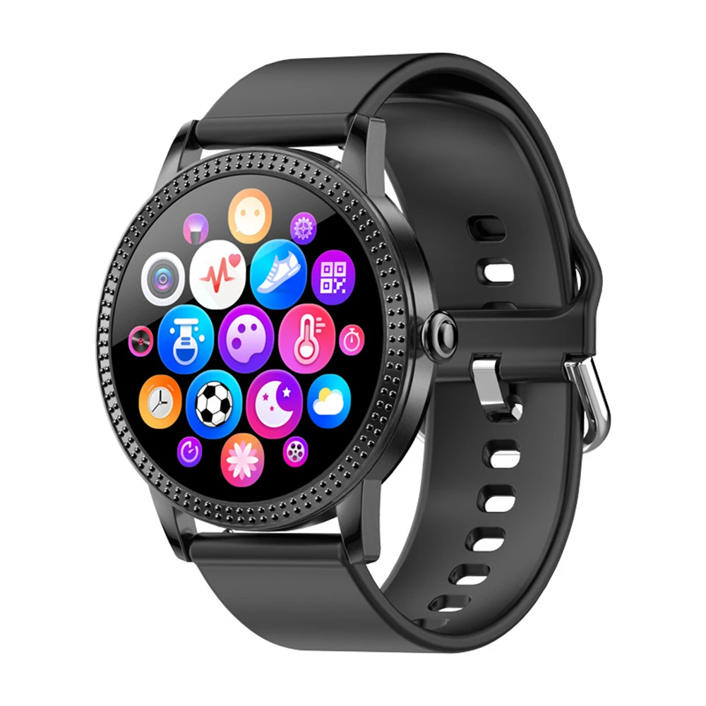 CF18P Men Women Fashion Smart Watch Full Touchscreen Waterproof Pedometer Heart Rate Blood Pressure Reminder Couple Smartwatch 
