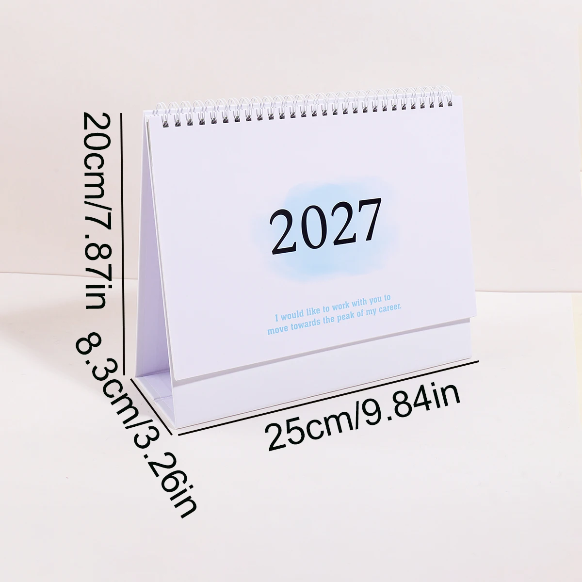 2027년 대형 사무실 책상 달력, 일일 일정, 월간 일정, 업무 계획을 위한 나선형 스탠드형 데스크탑 달력