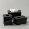 Nordic Natural Marble Tissue Box Square Rectangle Creative Black White Paper Drawer Paper Box Home Hotel Model Room Ornaments 2