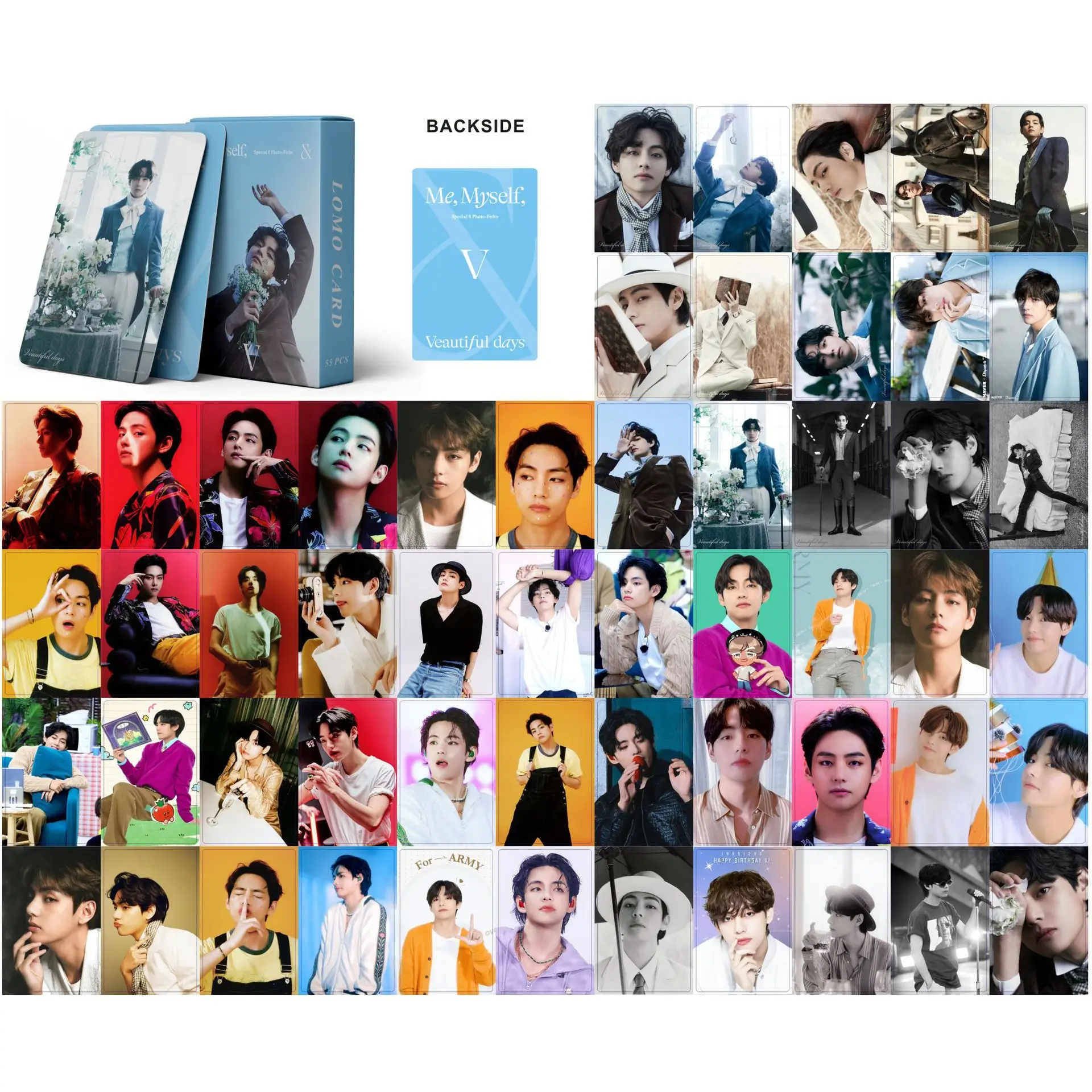 Kpop New Album Lomo Cards 55pcs/set HD Double Side Print Photo Cards