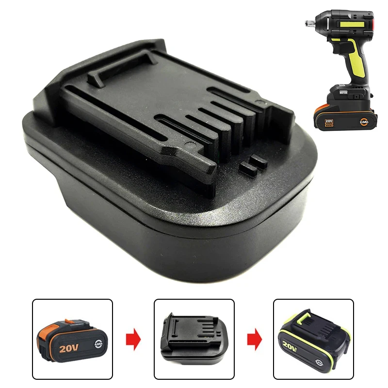 

Переходник для аккумулятора Worx, оранжевый переходник для Worx 4PIN, для Worx 5PIN, зеленый 20 в, литий-ионный аккумулятор, Сменный Адаптер для электроинструмента