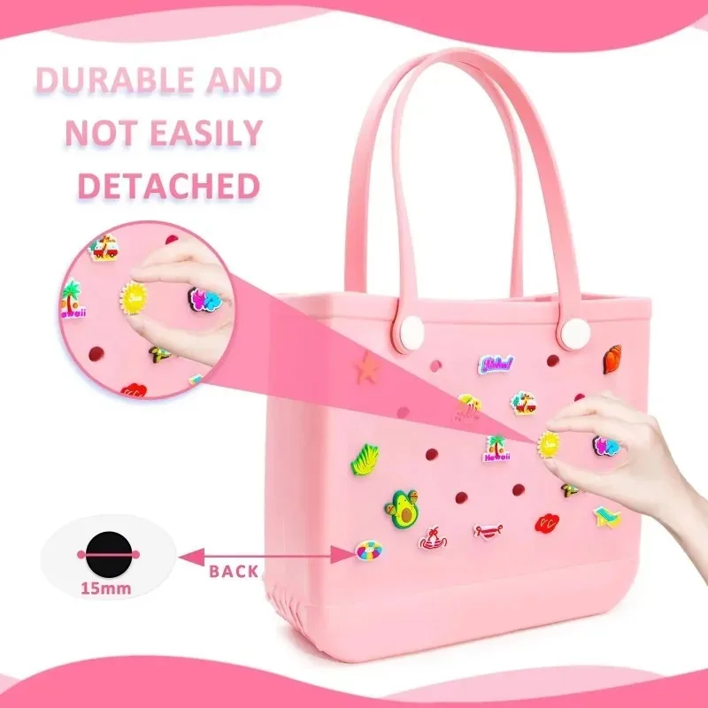 18pc EVA Bogg Beach Bag Button Waterproof Makeup Pouch