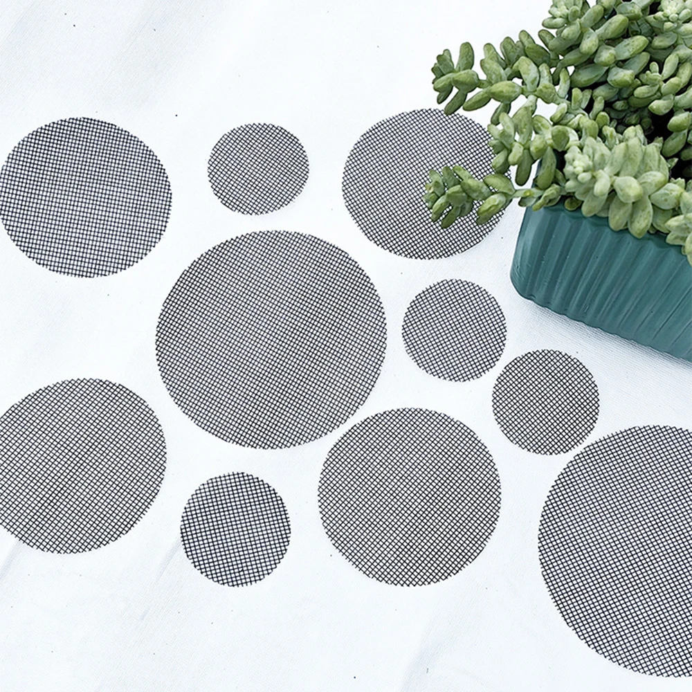 Flower Pot Gasket 20pcs Mesh leakproof Soil Insect Proof Plastic Round Garden Tool Supplies