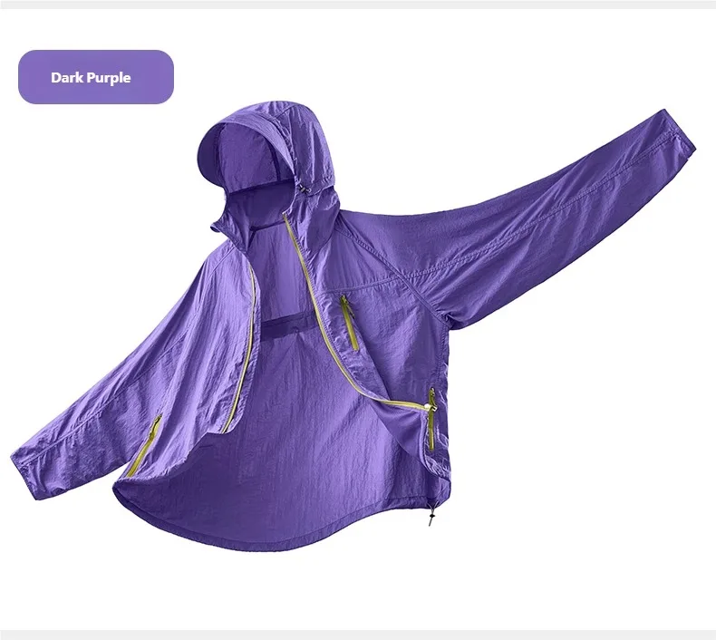 Lightweight Hooded Hiking Jacket with Packable Outdoor Design
