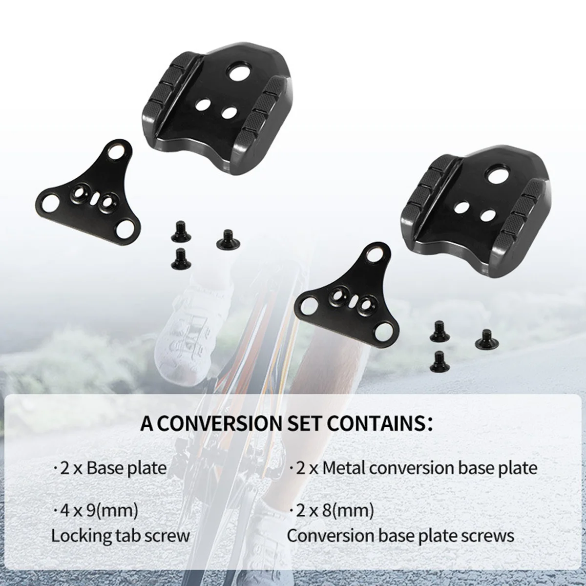 Couvre-calas SPD Universels SODIAL – Adaptateur Pédale Route Noir – U3307