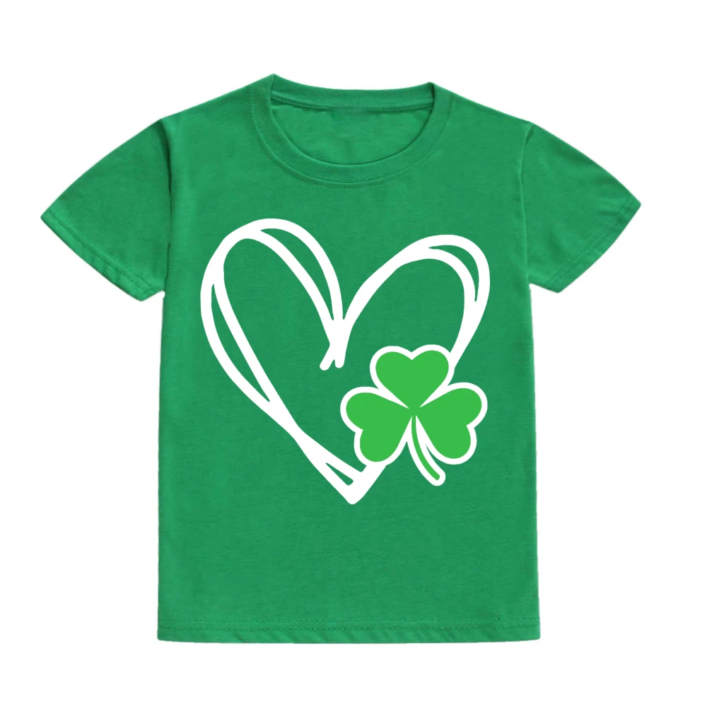 Happy St. Pat T-rex Day Print Kids T-shirt Boy Girl Clothes Toddler St. Patrick's Day Shirts Gift Children Green T-shirts Top 3