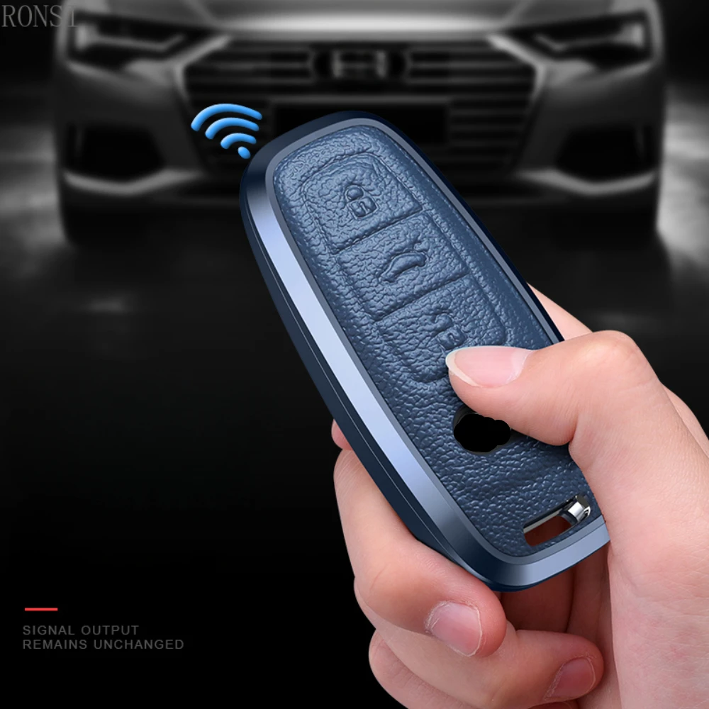 Premium Alloy Leather Car Remote Key Case Holder – Durable Luxury Auto Accessory