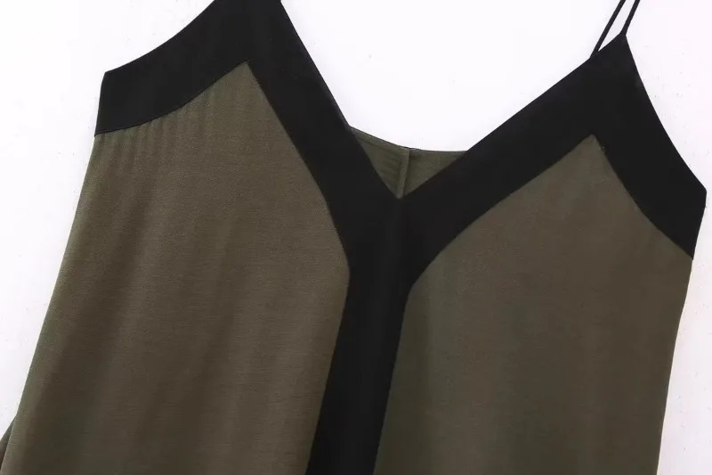 V Neck Backless Maxi Dresses For Women Color Block Slim Sexy Sundress Femme Street Fashion Party Temperament Dress Woman