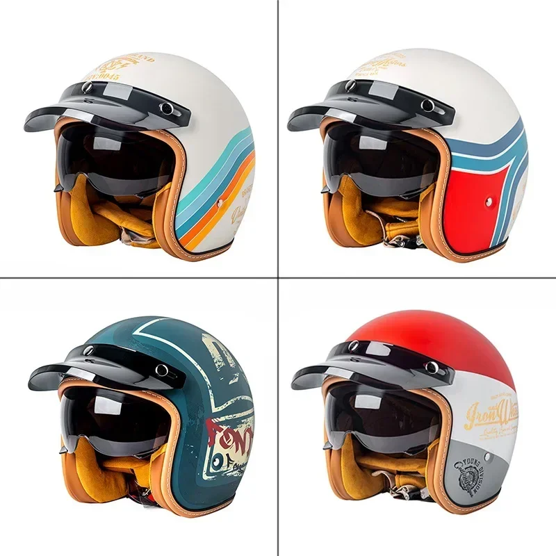 

Retro Harley-Davidson motorcycle Bluetooth helmet for men and women in summer four seasons sunscreen motorcycle personality cool