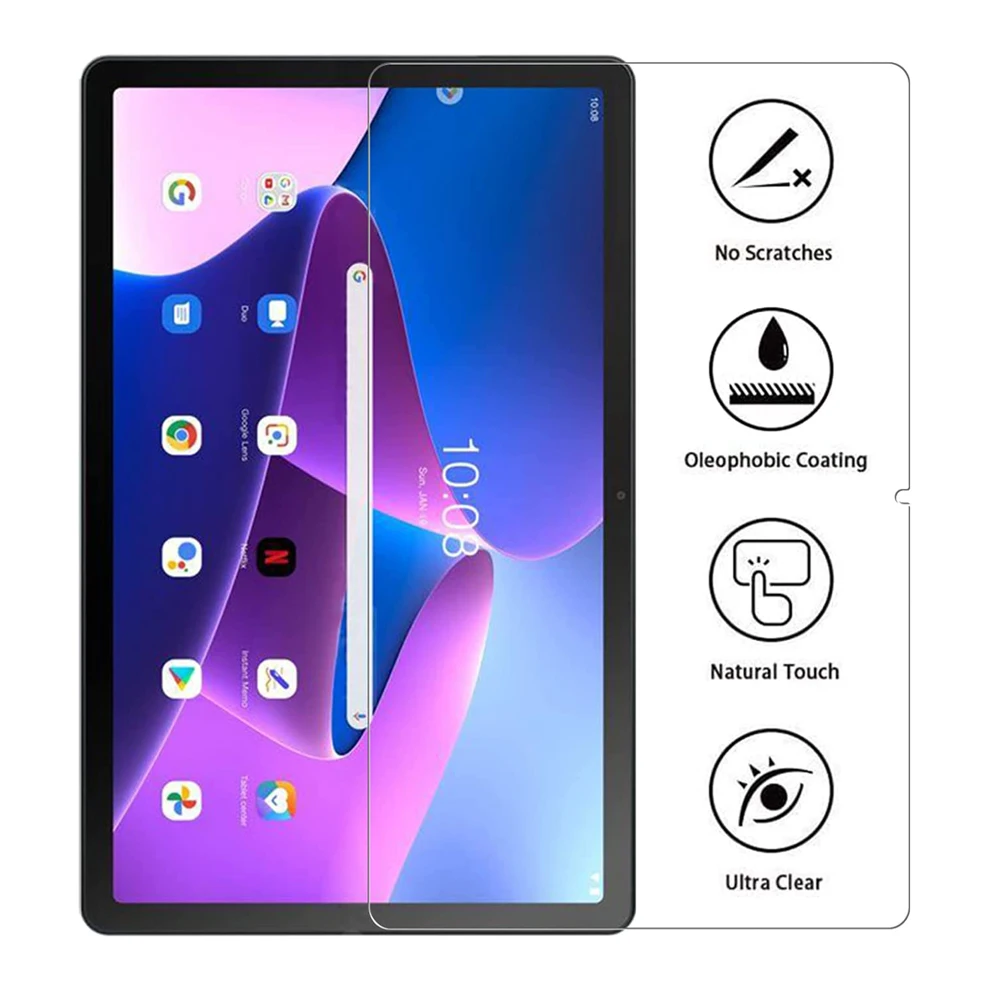 Tablet obrazovka ochránce pro lenovo tab M10 plus 3rd gen 10.6 palec ochranný 2022 škrábanec odolné HD průhledný temperované sklo sled