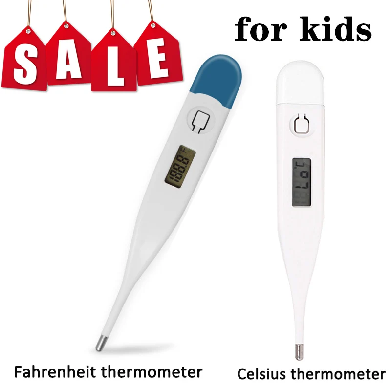 Digital Electronic Thermometer With Clear LED Digital LCD Display