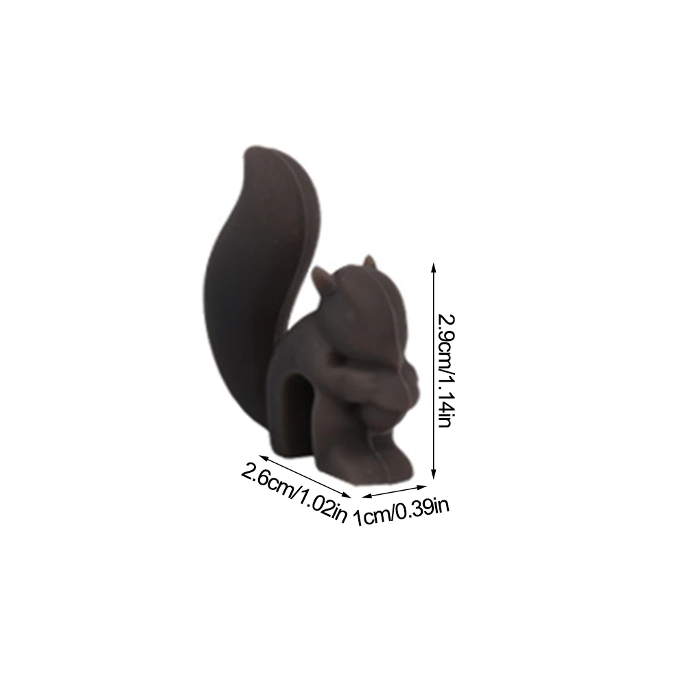 10Pcs Drink Markers Squirrel Silicone Wine Charms Assorted Silicone Glass Markers for Bar Party Tea Bags Holders Cup Mug
