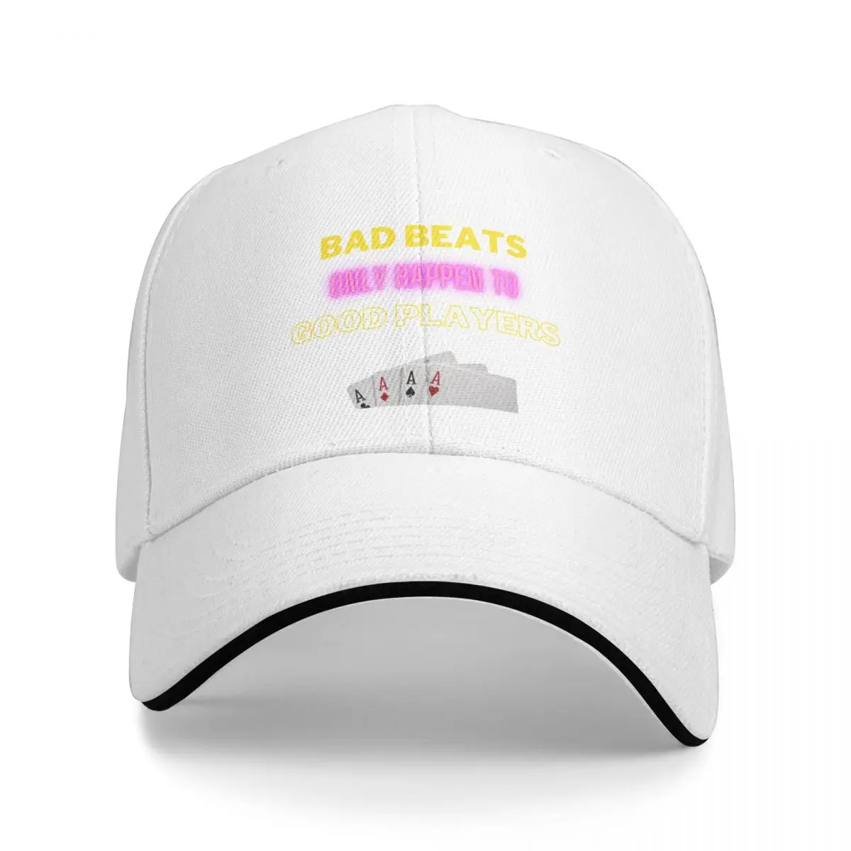 

Bad beats only happen to good players Cap Baseball Cap Golf wear hats baseball cap icon hat for women Men's