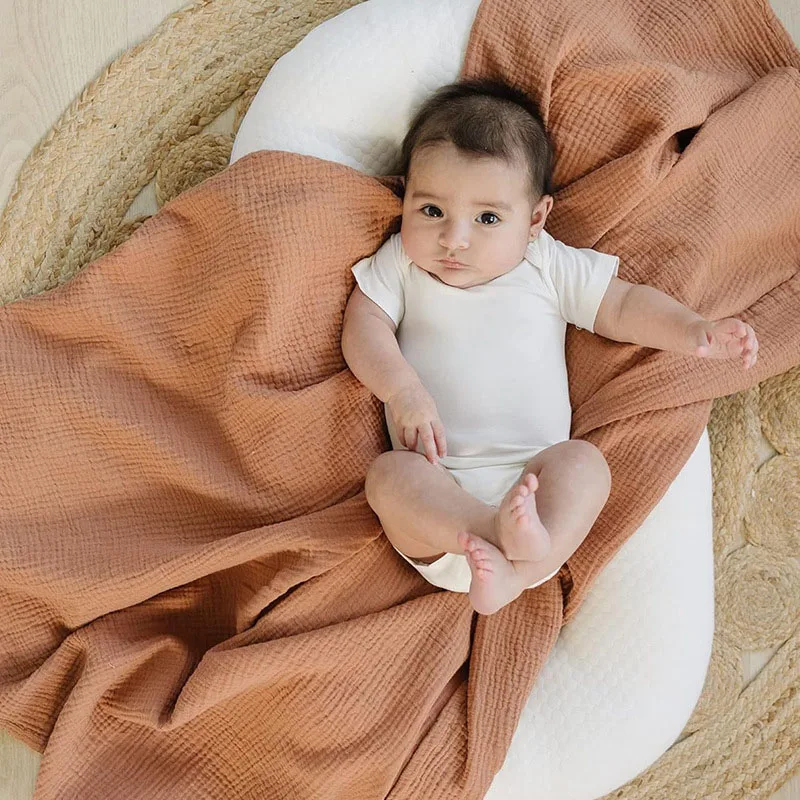 Cotton Gauze Muslin Baby Blanket Super Soft Newborn Quick Dry Boy Girl Kids Bath Towel Baby Stroller Blanket Cover 5